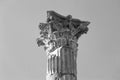 OSTIA ANTICA RUINS: ROMAN AGE COLUMNÃ¢â¬â¢S CAPITAL Royalty Free Stock Photo